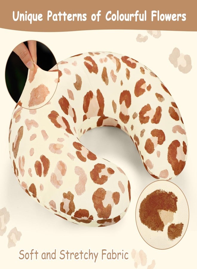 GFU Nursing Cover for Boys and Girls, Breastfeeding Case for Newborn, Soft Baby Breastfeeding Slipcover Colourful Brown Leopard Print, Stretchy Feeding Cover (Cover Only) - Image 2